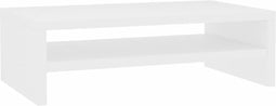 vidaXL - Monitorstandaard - 42x24x13 - cm - bewerkt - hout - wit