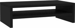 vidaXL - Monitorstandaard - 42x24x13 - cm - bewerkt - hout - zwart