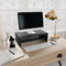 vidaXL - Monitorstandaard - 42x24x13 - cm - bewerkt - hout - zwart