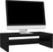 vidaXL - Monitorstandaard - 42x24x13 - cm - bewerkt - hout - zwart