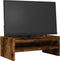 vidaXL - Monitorstandaard - 42x24x16 - cm - bewerkt - hout - gerookt - eikenkleurig