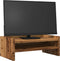 vidaXL - Monitorstandaard - 42x24x16 - cm - bewerkt - hout - oud - houtkleurig