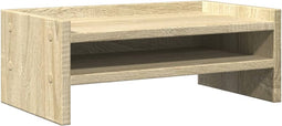 vidaXL - Monitorstandaard - 42x24x16 - cm - bewerkt - hout - sonoma - eikenkleurig