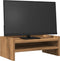 vidaXL - Monitorstandaard - 42x24x16 - cm - bewerkt - hout - artisanaal - eikenkleur