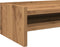 vidaXL - Monitorstandaard - 42x24x16 - cm - bewerkt - hout - artisanaal - eikenkleur
