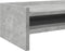 vidaXL - Monitorstandaard - 42x24x16 - cm - bewerkt - hout - betongrijs