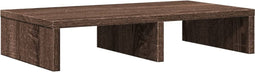 vidaXL - Monitorstandaard - 50x27x10 - cm - bewerkt - hout - bruin - eikenkleurig
