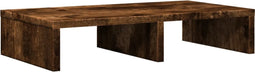 vidaXL - Monitorstandaard - 50x27x10 - cm - bewerkt - hout - gerookt - eikenkleurig
