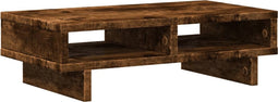 vidaXL - Monitorstandaard - 50x27x15 - cm - bewerkt - hout - gerookt - eikenkleurig
