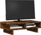 vidaXL - Monitorstandaard - 50x27x15 - cm - bewerkt - hout - gerookt - eikenkleurig