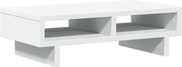 vidaXL - Monitorstandaard - 50x27x15 - cm - bewerkt - hout - wit
