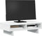 vidaXL - Monitorstandaard - 50x27x15 - cm - bewerkt - hout - wit