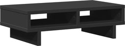 vidaXL - Monitorstandaard - 50x27x15 - cm - bewerkt - hout - zwart