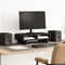 vidaXL - Monitorstandaard - 50x27x15 - cm - bewerkt - hout - zwart