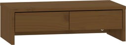 vidaXL - Monitorstandaard - 50x27x15 - cm - massief - grenenhout - honingbruin
