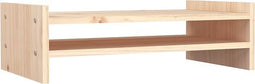 vidaXL - Monitorstandaard - 50x27x15 - cm - massief - grenenhout