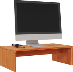 vidaXL - Monitorstandaard - 50x27x15 - cm - massief - grenenhout - wasbruin