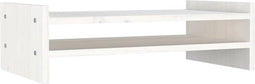 vidaXL - Monitorstandaard - 50x27x15 - cm - massief - grenenhout - wit
