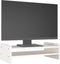 vidaXL - Monitorstandaard - 50x27x15 - cm - massief - grenenhout - wit