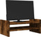 vidaXL - Monitorstandaard - 50x27x20 - cm - bewerkt - hout - gerookt - eikenkleurig