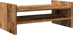 vidaXL - Monitorstandaard - 50x27x20 - cm - bewerkt - hout - oud - houtkleurig