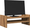 vidaXL - Monitorstandaard - 50x27x20 - cm - bewerkt - hout - artisanaal - eikenkleur