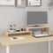 vidaXL - Monitorstandaard - (52-101)x22x14 - cm - massief - grenenhout