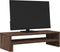 vidaXL - Monitorstandaard - 54x22x15 - cm - bewerkt - hout - bruin - eikenkleurig