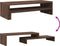 vidaXL - Monitorstandaard - 54x22x15 - cm - bewerkt - hout - bruin - eikenkleurig