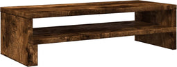 vidaXL - Monitorstandaard - 54x22x15 - cm - bewerkt - hout - gerookt - eikenkleurig