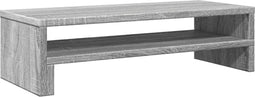 vidaXL - Monitorstandaard - 54x22x15 - cm - bewerkt - hout - grijs - sonoma - eiken