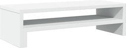 vidaXL - Monitorstandaard - 54x22x15 - cm - bewerkt - hout - wit