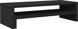 vidaXL - Monitorstandaard - 54x22x15 - cm - bewerkt - hout - zwart