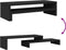vidaXL - Monitorstandaard - 54x22x15 - cm - bewerkt - hout - zwart