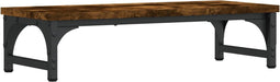vidaXL - Monitorstandaard - 55x23x14 - cm - bewerkt - hout - gerookt - eikenkleurig