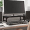 vidaXL - Monitorstandaard - 55x23x14 - cm - bewerkt - hout - zwart