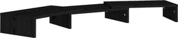 vidaXL - Monitorstandaard - 60x24x10,5 - cm - massief - grenenhout - wit