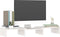 vidaXL - Monitorstandaard - 60x24x10,5 - cm - massief - grenenhout - wit