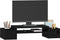 vidaXL - Monitorstandaard - 70x27,5x15 - cm - massief - grenenhout - zwart