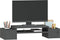 vidaXL - Monitorstandaard - 70x27,5x15 - cm - massief - grenenhout - grijs