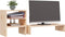 vidaXL - Monitorstandaard - 81x20x30 - cm - massief - grenenhout
