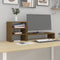 vidaXL - Monitorstandaard - 81x20x30 - cm - massief - grenenhout - wit