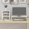 vidaXL - Monitorstandaard - 81x20x30 - cm - massief - grenenhout - wit
