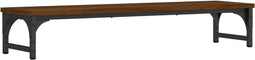 vidaXL - Monitorstandaard - 85x23x15,5 - cm - bewerkt - hout - bruin - eikenkleur
