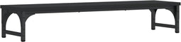 vidaXL - Monitorstandaard - 85x23x15,5 - cm - bewerkt - hout - zwart
