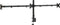 vidaXL - Monitorstandaard - drieubbel - VESA - 75/100 - mm - staal - zwart
