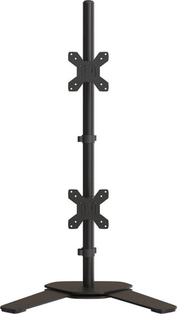 vidaXL - Monitorstandaard - dubbel - VESA - 75/100 - mm - staal - zwart