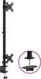 vidaXL - Monitorstandaard - dubbel - VESA - 75/100 - mm - staal - zwart