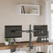 vidaXL - Monitorstandaard - dubbel - VESA - 75/100 - mm - staal - zwart