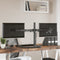 vidaXL - Monitorstandaard - dubbel - VESA - 75/100 - mm - staal - zwart